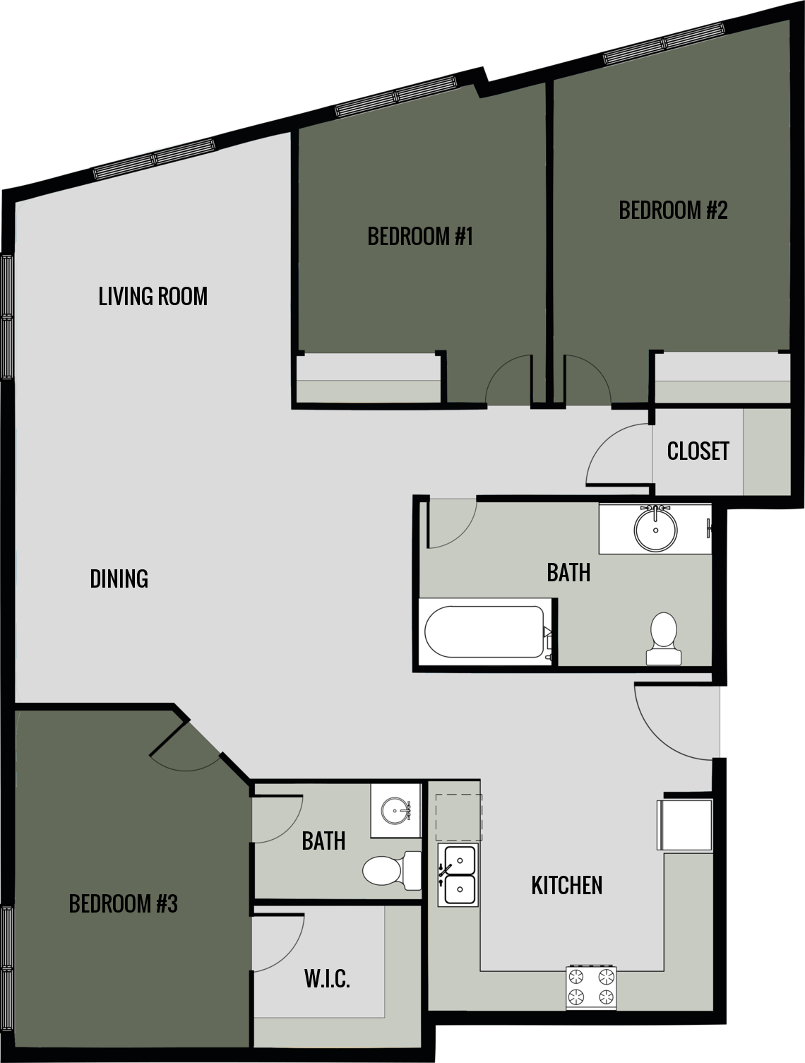 Floor Plans of Jefferson Street Apartments in Ripon, WI